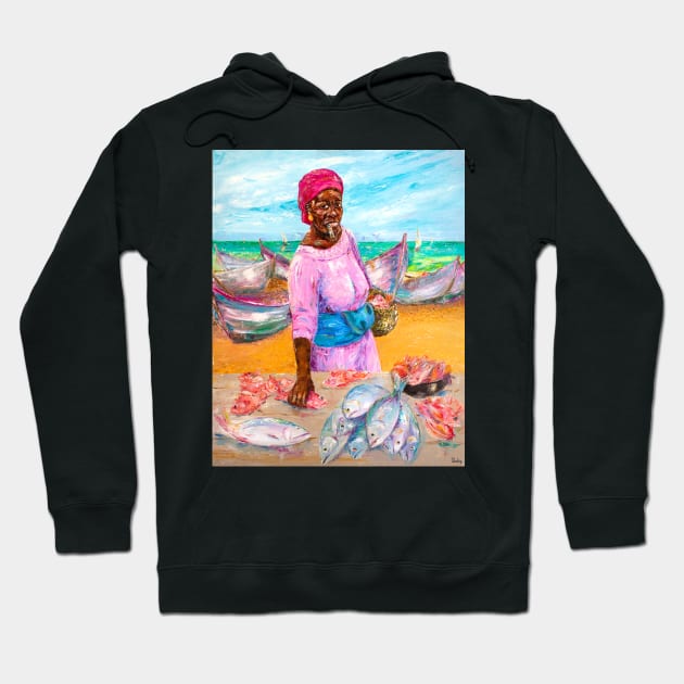 At The Fish Market by The Sea Hoodie by NataliaShchip